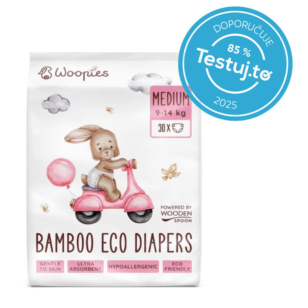 Woopies detské EKO plienky MEDIUM (9-14kg) Wooden Spoon 30ks