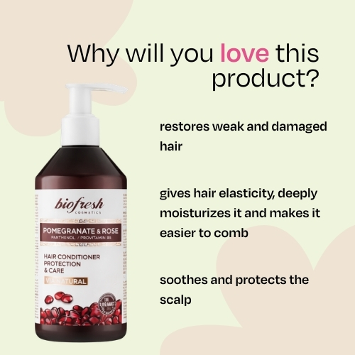 Protective hair conditioner with panthenol and B5 Pomegranate & Rose 250ml