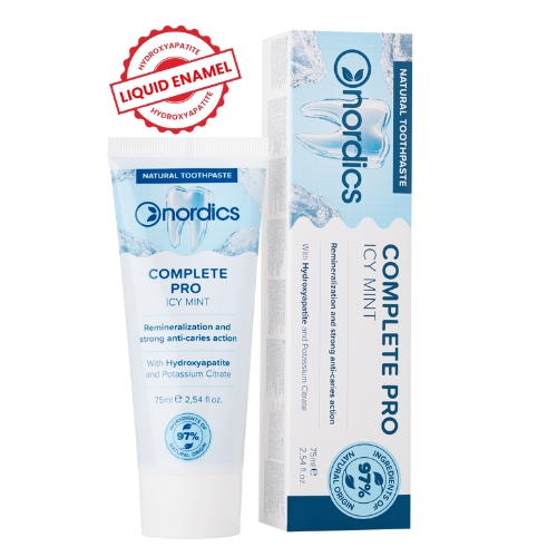 Prírodná remineralizačná zubná pasta Complete Pro s "tekutou sklovinou" Nordics 75ml
