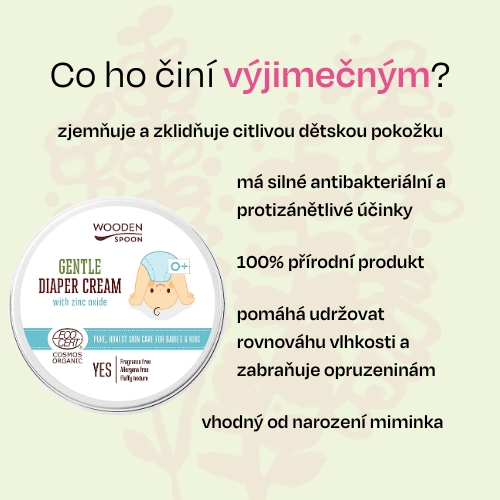 Bio zinkové máslo pro zklidnění pokožky a proti opruzeninám Wooden Spoon 100ml