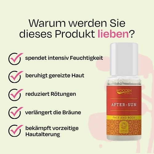 After-Sun-Öl mit roter Orange Wooden Spoon 10ml Probe