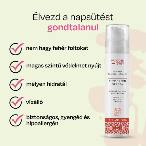 Napozó tej testre és arcra SPF 35+ Wooden Spoon 100ml