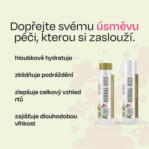 Balzám na rty Bylinkový polibek Wooden Spoon 4,3ml
