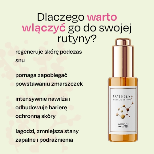Nocne serum do twarzy Omega+ Wooden Spoon 30ml