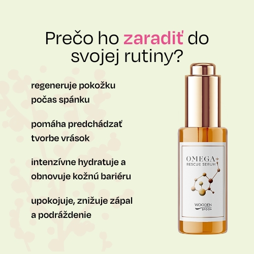 Nočné pleťové olejové sérum Omega+ Wooden Spoon 30ml