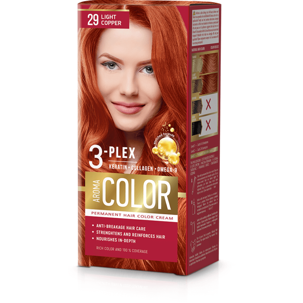 Levně Barva na vlasy - světlá měď č. 29 Aroma Color