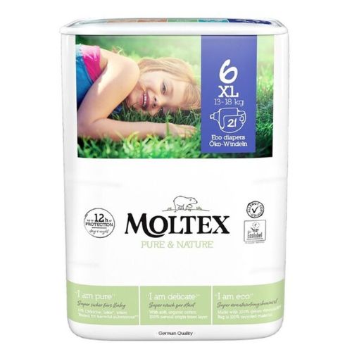 Levně Plenky Moltex Pure & Nature XL 13-18 kg 21ks