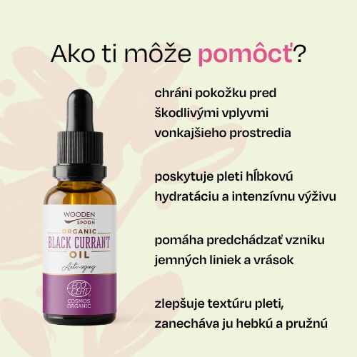 Olej zo semien čiernych ríbezlí Wooden Spoon 10ml