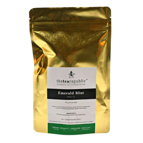 E-shop Sypaný čaj Emerald Mint vo vaku The Tea Republic 50g
