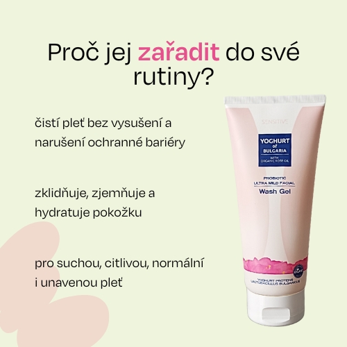 Čistiaci gél na tvár s organickým ružovým olejom YOGHURT OF BULGARIA 200 ml