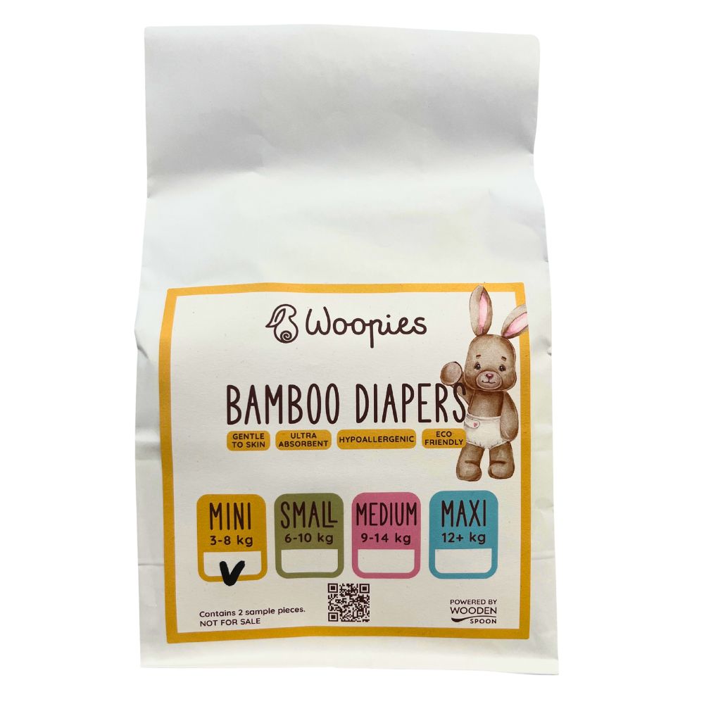 Eko detské plienky Wooden Spoon Woopies MINI 3ks vzorka