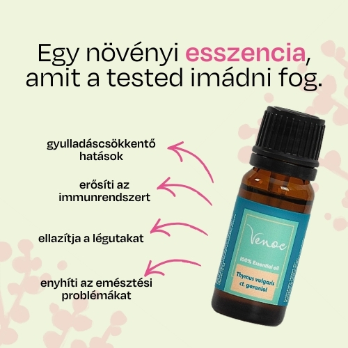Timián ct. Geraniol illóolaj Venoc 10ml