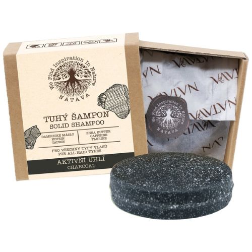 Tuhý šampón Aktívne uhlie NATAVA 85g
