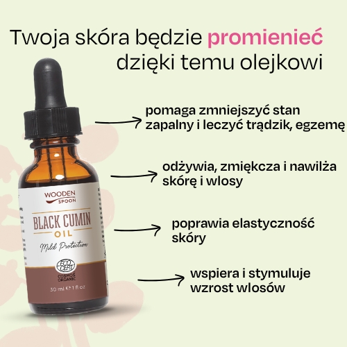 Olej z nasion czarnuszki siewnej Wooden Spoon 30ml