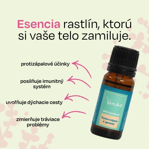 Esenciálny olej Tymián ct. Geraniol Venoc 10ml