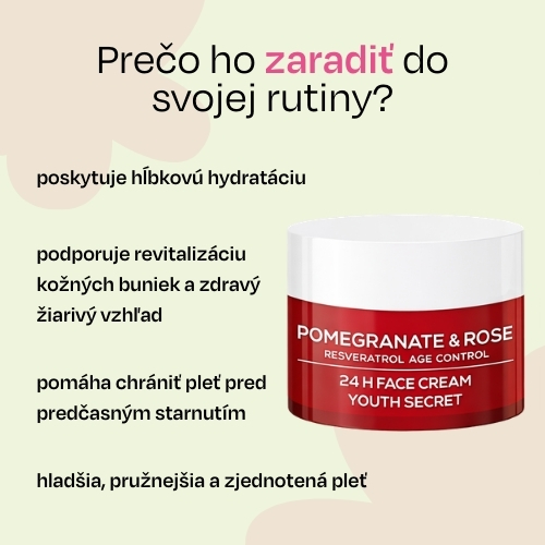 Krém na omladenie pleti Pomegranate & Rose 100ml