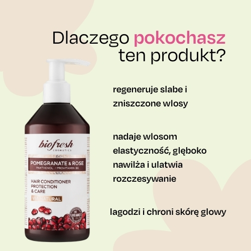 Ochronna odżywka do włosów z pantenolem i B5 Pomegranate & Rose 250ml