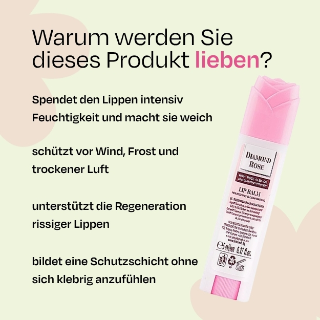Pflegender Lippenbalsam Diamond Rose Biofresh 5 ml