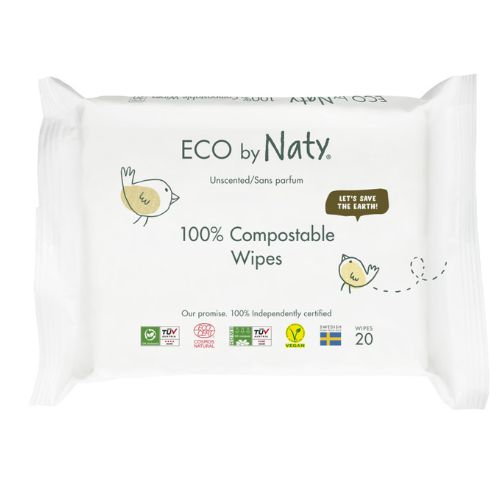 E-shop Vlhčené obrúsky ECO by Naty bez vône - pre citlivú pokožku 20ks