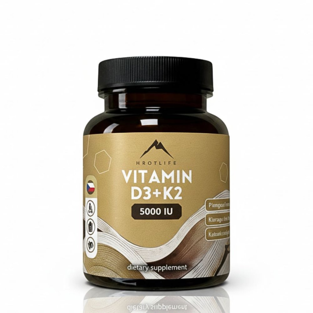 Vitamin D3 + K2 5000 IU Hrotlife 90cps