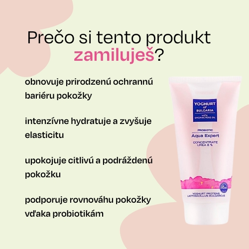 Koncentrát na telo probiotický AQUA EXPERT s organickým ružovým olejom YOGHURT OF BULGARIA 150 ml