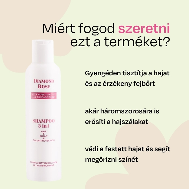 Hajsampon 3 az 1-ben Diamond Rose Biofresh 200 ml