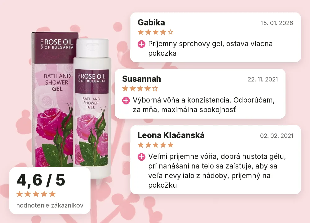 Sprchový gél s ružovým olejom Regina Roses 250 ml – hodnotenia zákazníkov 4,6 z 5