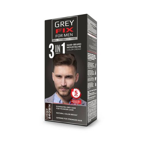 Farba pre mužov na vlasy, bradu a fúzy - svetlohnedá Grey Fix