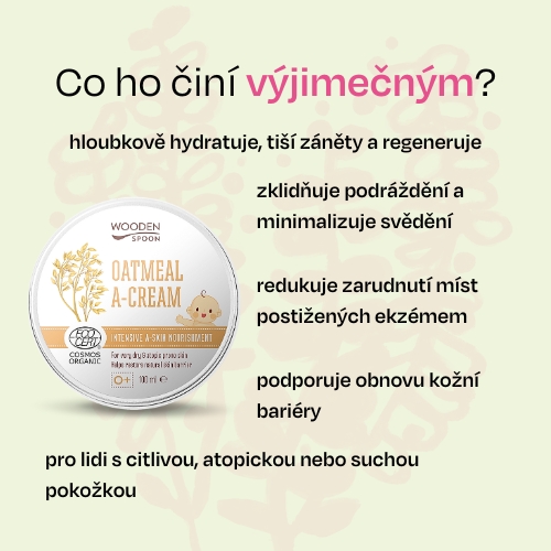 Hydratační máslo s ovesnými vločkami na atopický ekzém Wooden Spoon 15ml