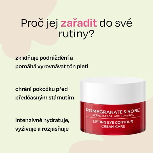 Liftingový oční krém Pomegranate & Rose 25ml