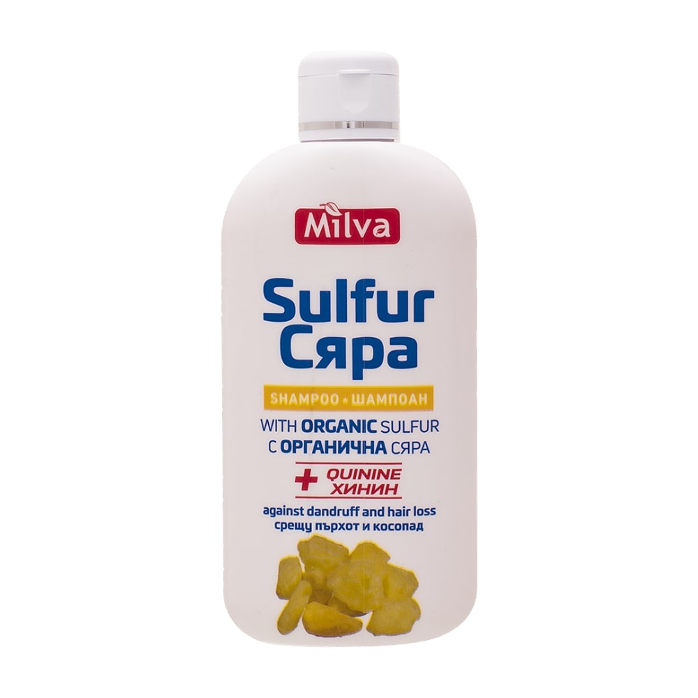 Milva Quinine & Sulfur šampón proti lupinám a vypadávaniu vlasov so sírou 200 ml