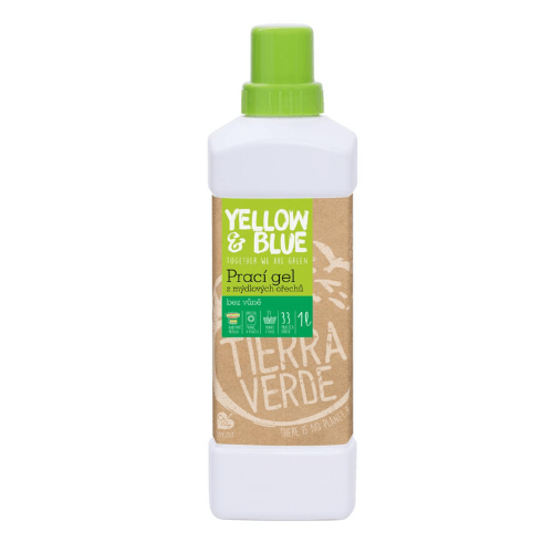 Yellow & Blue Prací gél z mydlových orechov bez vône Tierra Verde 1 l