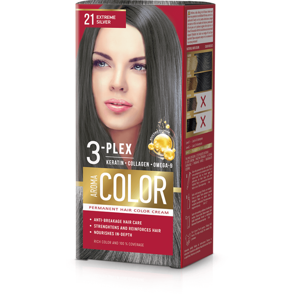 Barva na vlasy - extrémní stříbro č.21 Aroma Color
