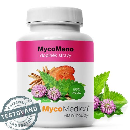 MycoMeno v optimální koncentraci MycoMedica 90 rostlinných kapslí.