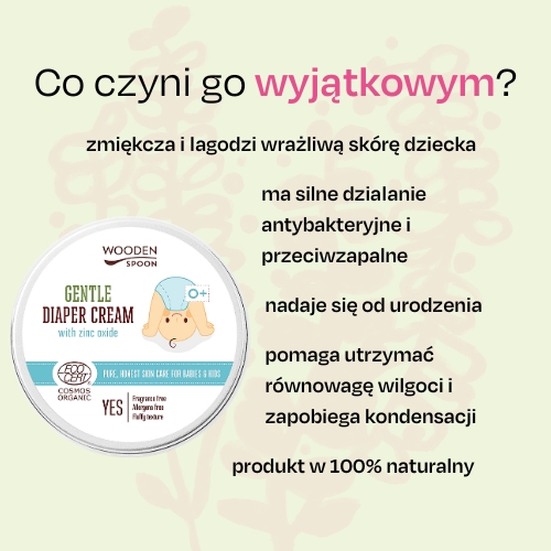 Bio maść z cynkiem na ukojenie skóry i przeciw odparzeniom Wooden Spoon 100ml