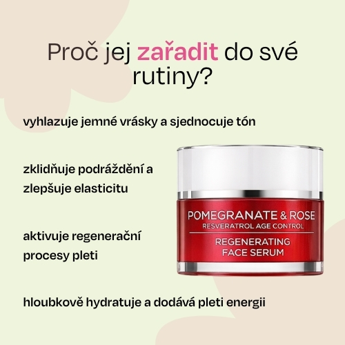 Regenerační pleťové sérum Pomegranate & Rose 30ml